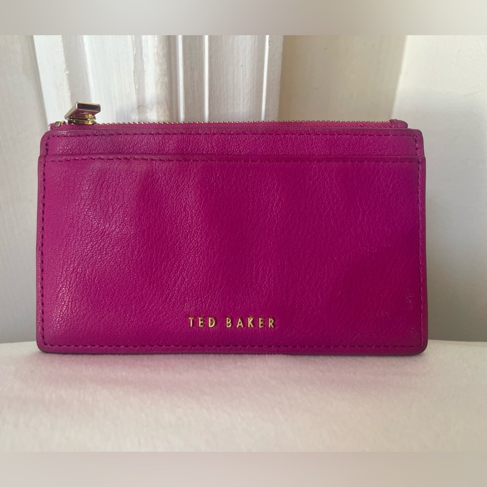 Ted Baker Fuchsia Leather Cardholder EUC